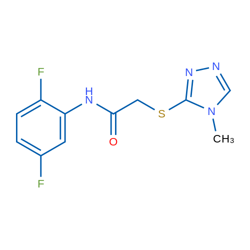 N-(2,5-Difluorophenyl)-2-[(4-methyl-4H-1,2,4-triazol-3-yl)sulfanyl]acetamide 1g