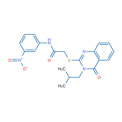 2-{[3-(2-methylpropyl)-4-oxo-3,4-dihydroquinazolin-2-yl]sulfanyl}-N-(3-nitrophenyl)acetamide 1g