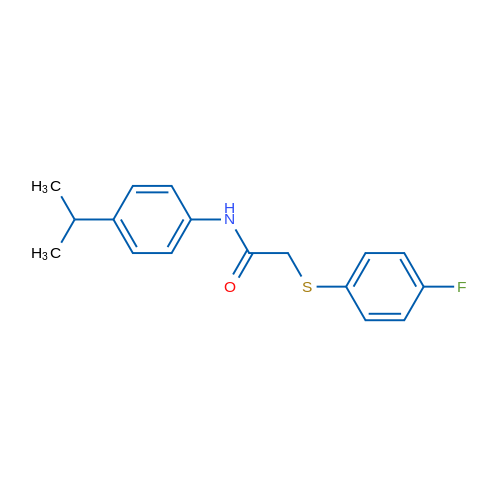 2-[(4-Fluorophenyl)sulfanyl]-N-[4-(propan-2-yl)phenyl]acetamide 1g