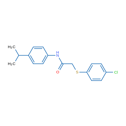 2-[(4-Chlorophenyl)sulfanyl]-N-[4-(propan-2-yl)phenyl]acetamide 1g
