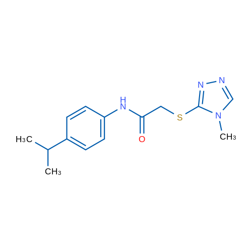 2-[(4-Methyl-4H-1,2,4-triazol-3-yl)sulfanyl]-N-[4-(propan-2-yl)phenyl]acetamide 1g