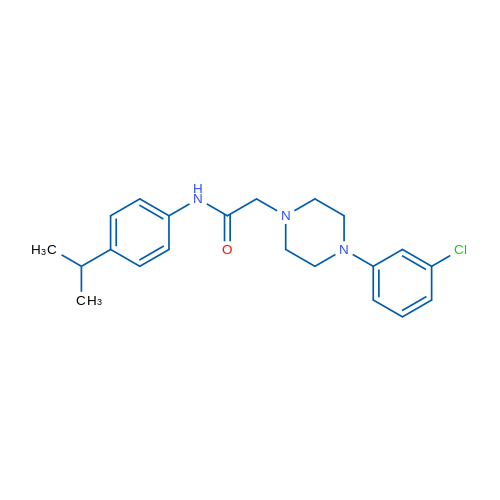2-[4-(3-Chlorophenyl)piperazin-1-yl]-N-[4-(propan-2-yl)phenyl]acetamide 1g