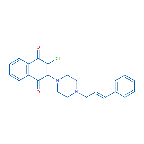 2-Chloro-3-{4-[(2E)-3-phenylprop-2-en-1-yl]piperazin-1-yl}-1,4-dihydronaphthalene-1,4-dione 1g