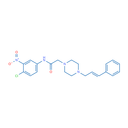 N-(4-Chloro-3-nitrophenyl)-2-{4-[(2E)-3-phenylprop-2-en-1-yl]piperazin-1-yl}acetamide 1g