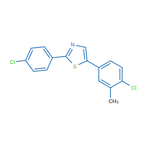 5-(4-Chloro-3-methylphenyl)-2-(4-chlorophenyl)-1,3-thiazole 1g