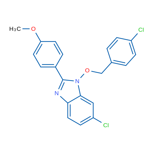 6-Chloro-1-[(4-chlorophenyl)methoxy]-2-(4-methoxyphenyl)-1H-1,3-benzodiazole 1g