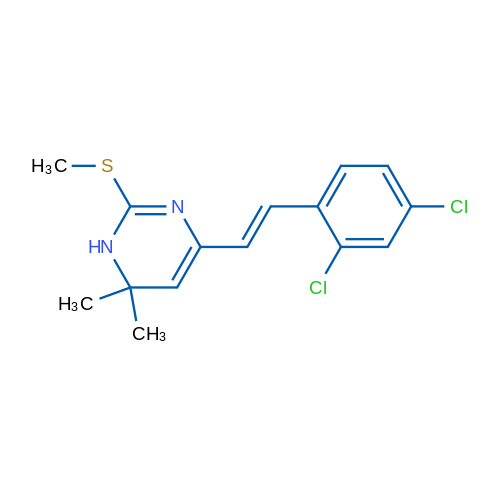 4-[(E)-2-(2,4-Dichlorophenyl)ethenyl]-6,6-dimethyl-2-(methylsulfanyl)-1,6-dihydropyrimidine 1g
