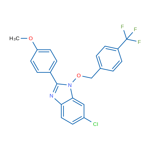 6-Chloro-2-(4-methoxyphenyl)-1-{[4-(trifluoromethyl)phenyl]methoxy}-1H-1,3-benzodiazole 1g