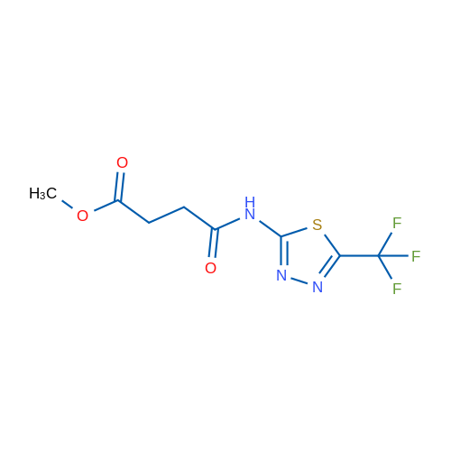 Methyl 3-{[5-(trifluoromethyl)-1,3,4-thiadiazol-2-yl]carbamoyl}propanoate 1g