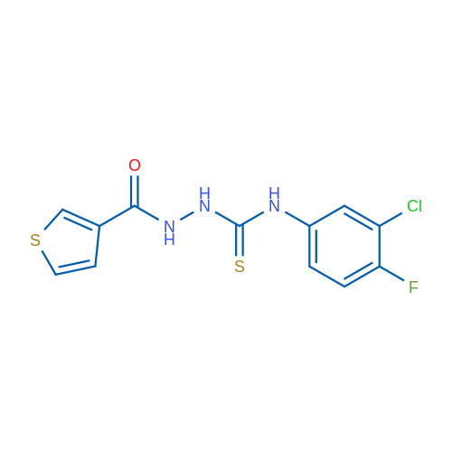 N-{[(3-chloro-4-fluorophenyl)carbamothioyl]amino}thiophene-3-carboxamide 10mg