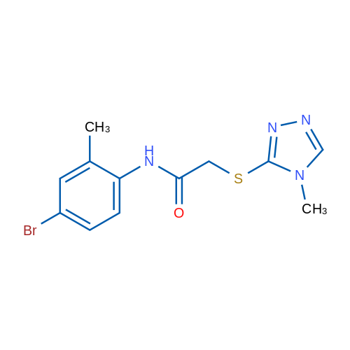 N-(4-Bromo-2-methylphenyl)-2-[(4-methyl-4H-1,2,4-triazol-3-yl)sulfanyl]acetamide 1g