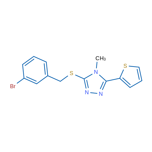 3-{[(3-bromophenyl)methyl]sulfanyl}-4-methyl-5-(thiophen-2-yl)-4H-1,2,4-triazole 1g