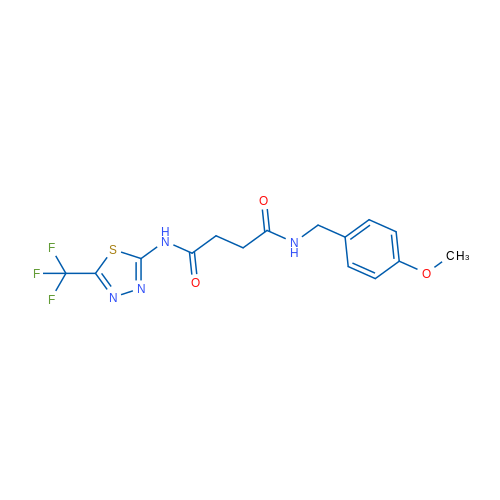 N'-[(4-Methoxyphenyl)methyl]-N-[5-(trifluoromethyl)-1,3,4-thiadiazol-2-yl]butanediamide 1g