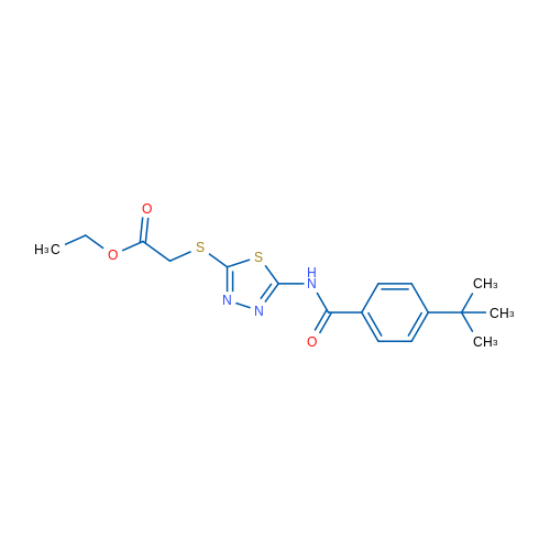Ethyl 2-{[5-(4-tert-butylbenzamido)-1,3,4-thiadiazol-2-yl]sulfanyl}acetate 1g