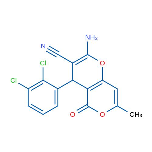 2-Amino-4-(2,3-dichlorophenyl)-7-methyl-5-oxo-4H,5H-pyrano[3,2-c]pyran-3-carbonitrile 1g