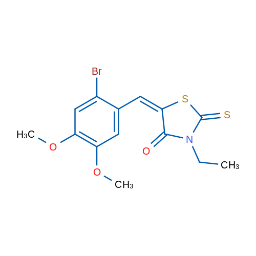 (5E)-5-[(2-Bromo-4,5-dimethoxyphenyl)methylidene]-3-ethyl-2-sulfanylidene-1,3-thiazolidin-4-one 1g