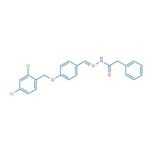 N'-[(1E)-{4-[(2,4-dichlorophenyl)methoxy]phenyl}methylidene]-2-phenylacetohydrazide 1g