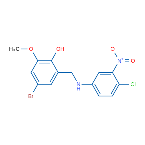 4-Bromo-2-{[(4-chloro-3-nitrophenyl)amino]methyl}-6-methoxyphenol 1g