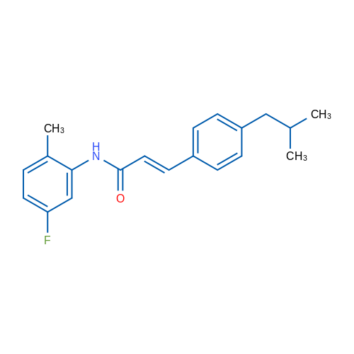 (2E)-N-(5-Fluoro-2-methylphenyl)-3-[4-(2-methylpropyl)phenyl]prop-2-enamide 1g