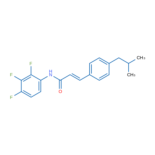 (2E)-3-[4-(2-Methylpropyl)phenyl]-N-(2,3,4-trifluorophenyl)prop-2-enamide 1g