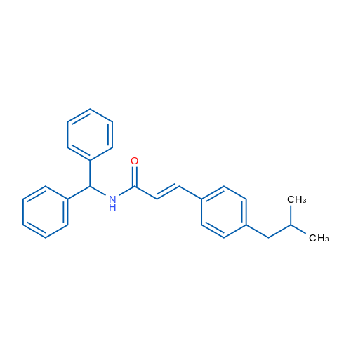 (2E)-N-(Diphenylmethyl)-3-[4-(2-methylpropyl)phenyl]prop-2-enamide 1g
