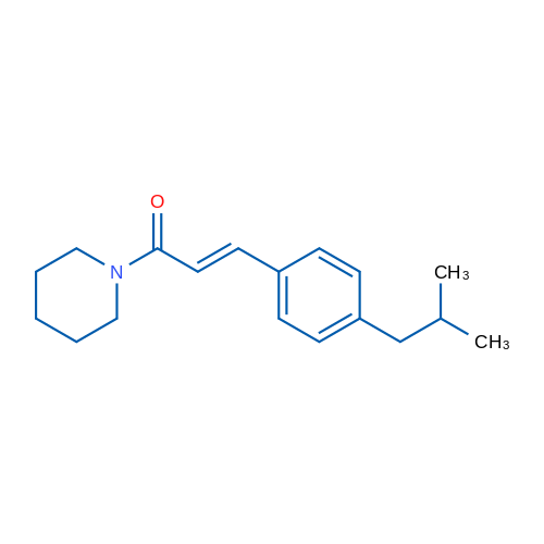 (2E)-3-[4-(2-Methylpropyl)phenyl]-1-(piperidin-1-yl)prop-2-en-1-one 1g