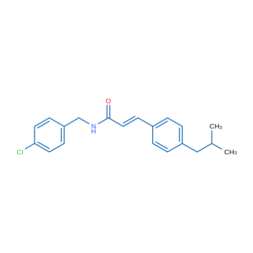 (2E)-N-[(4-Chlorophenyl)methyl]-3-[4-(2-methylpropyl)phenyl]prop-2-enamide 1g