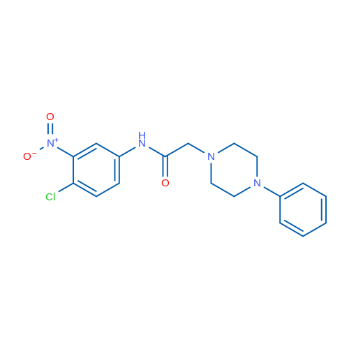 N-(4-Chloro-3-nitrophenyl)-2-(4-phenylpiperazin-1-yl)acetamide 1g