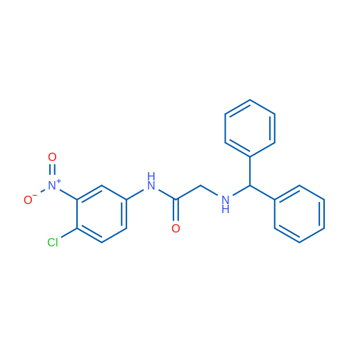 N-(4-Chloro-3-nitrophenyl)-2-[(diphenylmethyl)amino]acetamide 1g
