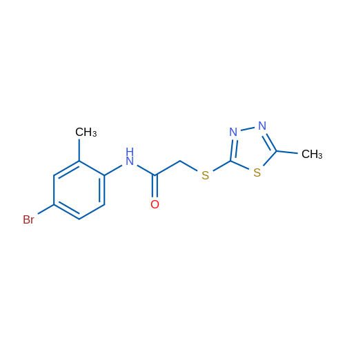 N-(4-Bromo-2-methylphenyl)-2-[(5-methyl-1,3,4-thiadiazol-2-yl)sulfanyl]acetamide 1g