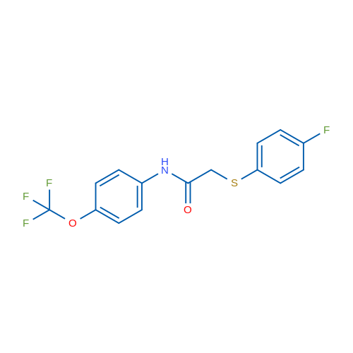 2-[(4-Fluorophenyl)sulfanyl]-N-[4-(trifluoromethoxy)phenyl]acetamide 1g