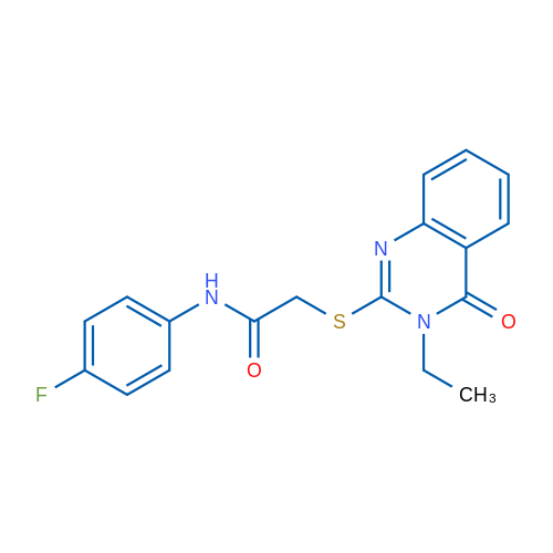 2-[(3-Ethyl-4-oxo-3,4-dihydroquinazolin-2-yl)sulfanyl]-N-(4-fluorophenyl)acetamide 1g