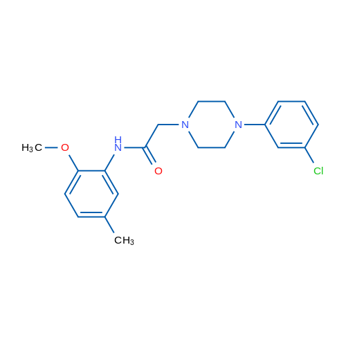 2-[4-(3-Chlorophenyl)piperazin-1-yl]-N-(2-methoxy-5-methylphenyl)acetamide 1g