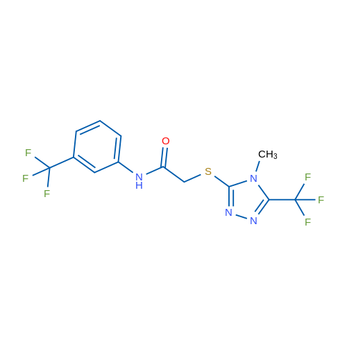 2-{[4-methyl-5-(trifluoromethyl)-4H-1,2,4-triazol-3-yl]sulfanyl}-N-[3-(trifluoromethyl)phenyl]acetamide 1g