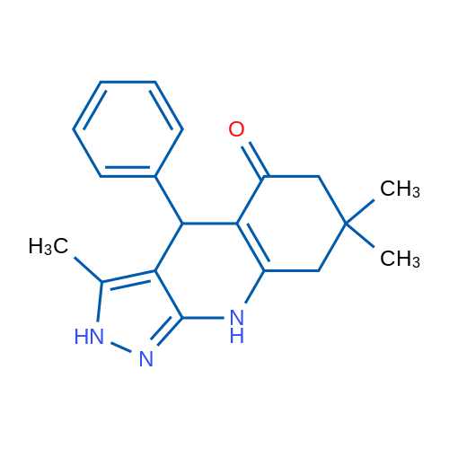 3,7,7-Trimethyl-4-phenyl-2H,4H,5H,6H,7H,8H,9H-pyrazolo[3,4-b]quinolin-5-one 1g