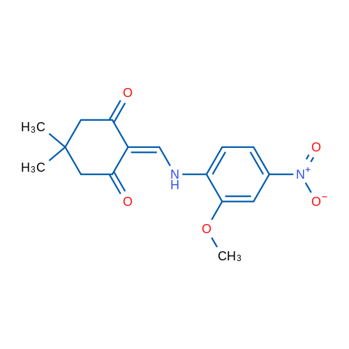 2-{[(2-methoxy-4-nitrophenyl)amino]methylidene}-5,5-dimethylcyclohexane-1,3-dione 1g