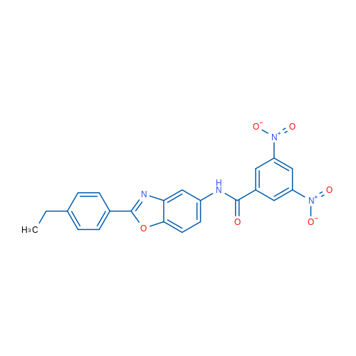 N-(2-(4-Ethylphenyl)benzo[d]oxazol-5-yl)-3,5-dinitrobenzamide 1g