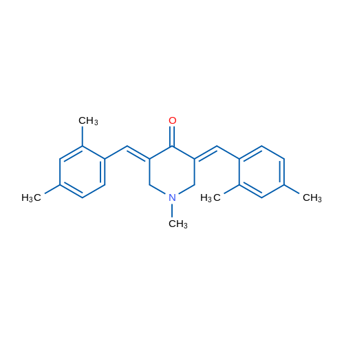 (3E,5E)-3,5-Bis[(2,4-dimethylphenyl)methylidene]-1-methylpiperidin-4-one 1g
