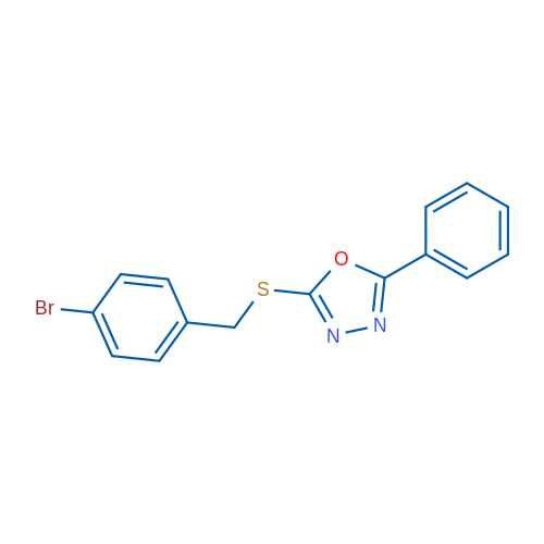 2-{[(4-bromophenyl)methyl]sulfanyl}-5-phenyl-1,3,4-oxadiazole 1g