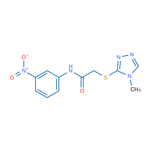 2-[(4-Methyl-4H-1,2,4-triazol-3-yl)sulfanyl]-N-(3-nitrophenyl)acetamide 1g