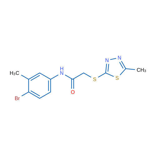 N-(4-Bromo-3-methylphenyl)-2-[(5-methyl-1,3,4-thiadiazol-2-yl)sulfanyl]acetamide 1g