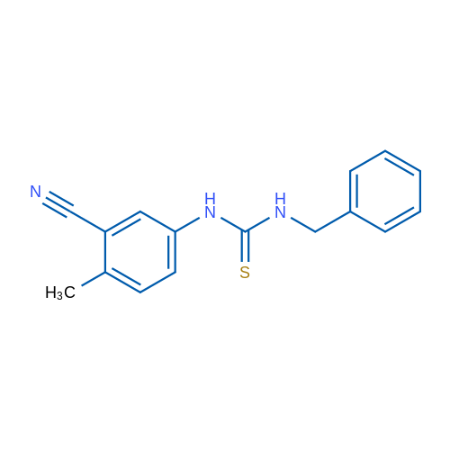 1-Benzyl-3-(3-cyano-4-methylphenyl)thiourea 1g