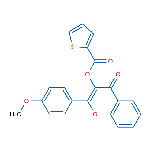 2-(4-Methoxyphenyl)-4-oxo-4H-chromen-3-yl thiophene-2-carboxylate 1g