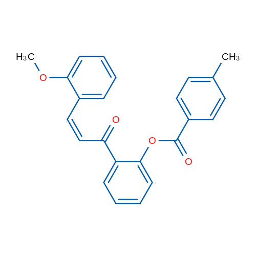 2-[(2Z)-3-(2-Methoxyphenyl)prop-2-enoyl]phenyl 4-methylbenzoate 1g