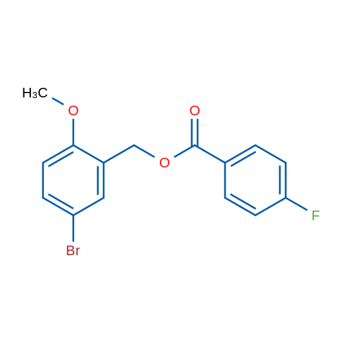 (5-Bromo-2-methoxyphenyl)methyl 4-fluorobenzoate 1g