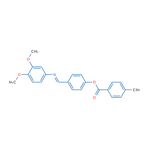 4-[(1E)-[(3,4-Dimethoxyphenyl)imino]methyl]phenyl 4-methylbenzoate 1g