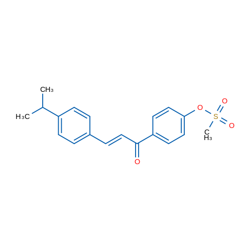 4-[(2E)-3-[4-(Propan-2-yl)phenyl]prop-2-enoyl]phenyl methanesulfonate 1g