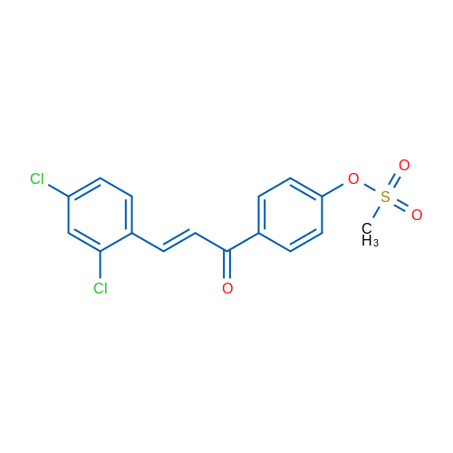 4-[(2E)-3-(2,4-Dichlorophenyl)prop-2-enoyl]phenyl methanesulfonate 1g