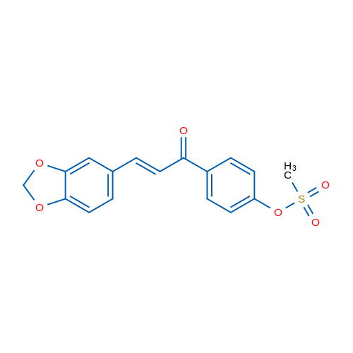 4-[(2E)-3-(2H-1,3-Benzodioxol-5-yl)prop-2-enoyl]phenyl methanesulfonate 1g