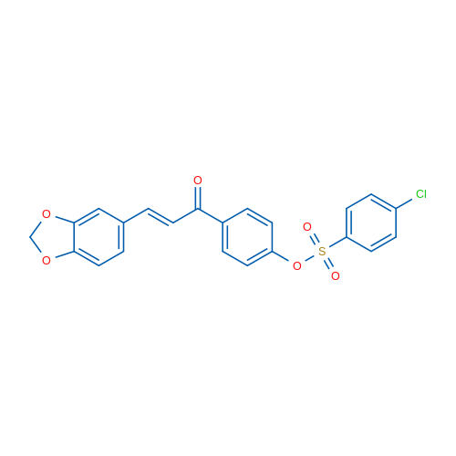 4-[(2E)-3-(2H-1,3-Benzodioxol-5-yl)prop-2-enoyl]phenyl 4-chlorobenzene-1-sulfonate 1g